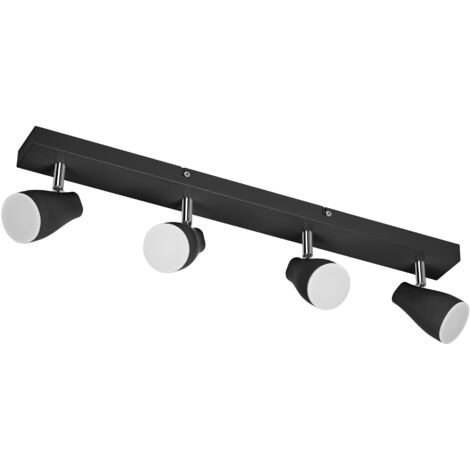 OSRAM Spot de plafond SPOT PEAR 600mm, noir, 17,2W, 840lm, lumière directionnelle avec couleur de lumière blanc chaud, avec tête GU10 flexible, ampoule GU10 incluse, IP20, 2700K.
