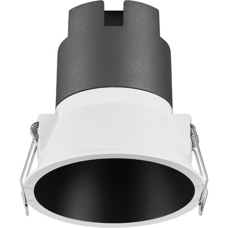 OSRAM Spot encastrable SPOT TWIST, noir, 10 W, 800 lm, 830 W, diamètre 93 mm, couleur de lumière blanc chaud, jusqu'à 90 % d'économies d'énergie par rapport aux downlights halogènes, installation faci