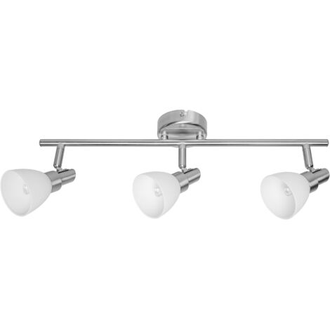 OSRAM Spot LED G9 3 têtes, lumière blanc chaud (2700 K), LED OSRAM, 5,7W, orientable, diffuseurs en verre, design nickel, 600lm