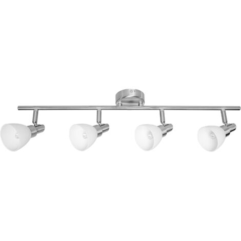 OSRAM Spot LED G9 4 têtes, lumière blanc chaud (2700 K), LED OSRAM, 7,6W, orientable, diffuseurs en verre, design nickel, 800lm
