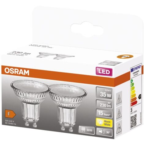 OSRAM - Spot par16 led50 verre 4.3w gu10 350lm 2700K chd bte 2