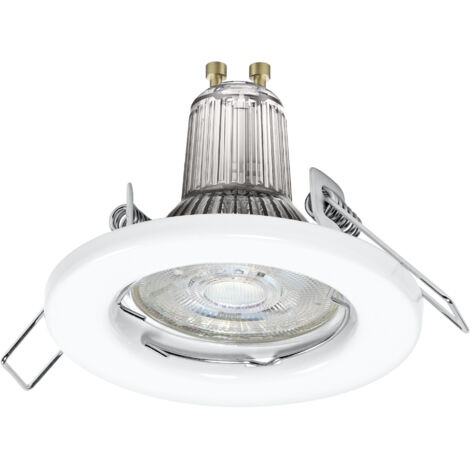 OSRAM spots encastrables plafond avec ampoules LED GU10 3x2.6W blancs, protection IP20 pour l'intérieur