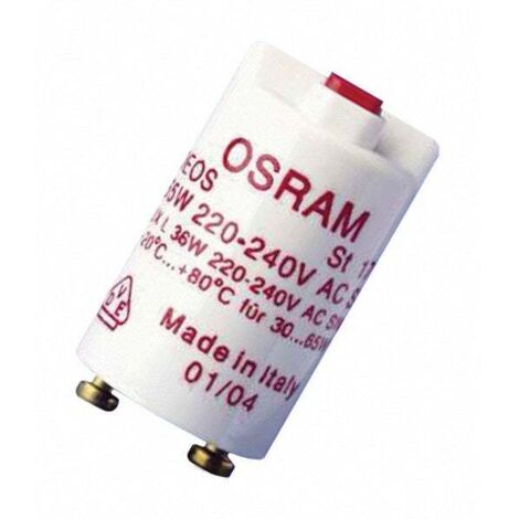 Osram – Starter T8/G13 30W – Allumage rapide et fiable – Tension 230V – Pour tubes fluorescents – Diamètre 50mm