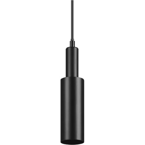 OSRAM Suspension cylindrique sur rail avec culot GU10 en acier noir, protection IP20, pour cuisine et salon
