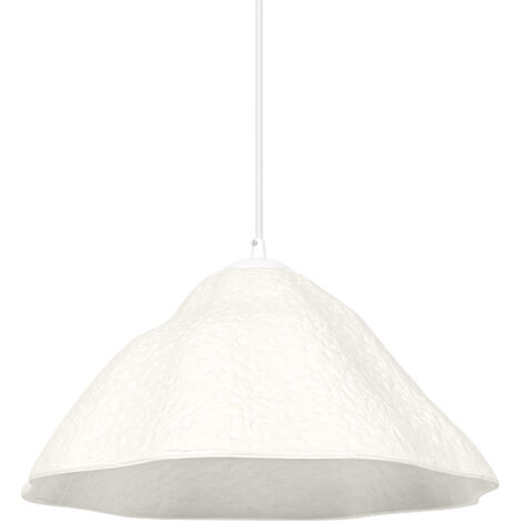 OSRAM Suspension Decor Lotus Leaf blanche en métal et papier mâché, E27, 396 mm de diamètre, abat-jour en matériau recyclé, durable grâce à sa source lumineuse remplaçable, montage facile