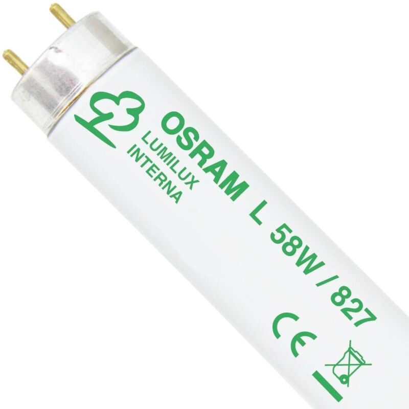 Osram – Lot de 25 tubes fluorescents 58W G13 2700K – Longueur 1514mm – Flux lumineux 5200lm – Économie d'énergie jusqu'à 10%
