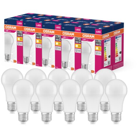 OSRAM Valore a stella a LED Classic LED A100 LED per presa E27, forma di pera, ven, 1521 lm, bianco caldo, 2700k, sostituzione per lampadine da 100 w convenzionali, non dimmerabile, pacchetto da 10