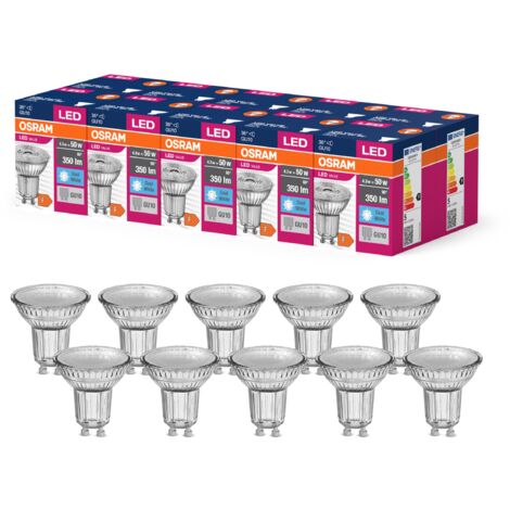 OSRAM Valore a stella a LED PAR16 LED LED per base GU10, lampada riflettore, GL, 350 lumen, bianco freddo, 4000k, sostituzione per lampadine da 50 W convenzionali, non dimmerabile, 10 pacchetti