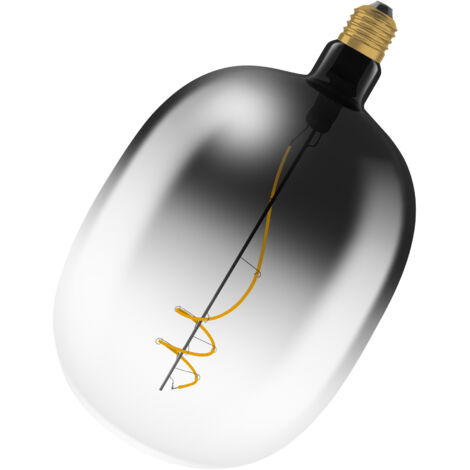 OSRAM Vintage 1906 Big Oval, warmweiße LED-Lampe mit Filament mit besonderer Kolbenform, bietet 4.5 W für 150 lm, E27 Fassung, Smoke Design, 170 mm Durchmesser, CRI 80, 1800 K.