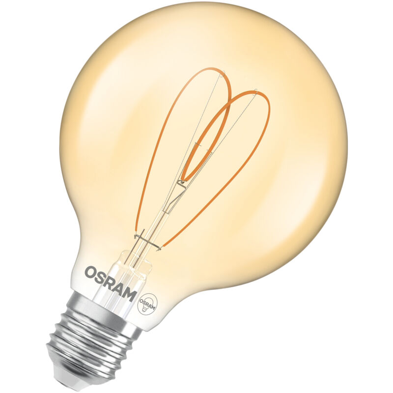Osram - Vintage 1906 Globe Ist Eine Warmweiße, Dimmbare Led-lampe In Klassischer Ballform Mit Filament. Sie Bietet 8 W Für 806 Lm, E27 Fassung,