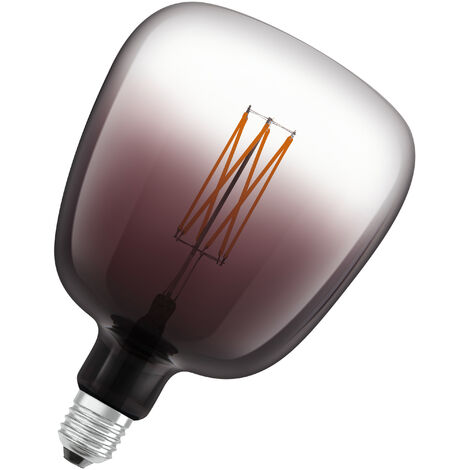 OSRAM Vintage 1906 LED-Lampe mit Smoke-Tönung, 4,5W, 150lm, Kugel-Form mit 140mm Durchmesser & E27-Sockel, warmweiße Lichtfarbe, gerades Filament, dimmbar, bis zu 15.000 Stunden Lebensdauer