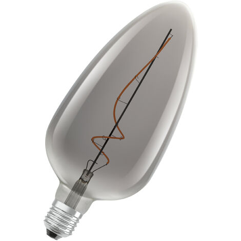 OSRAM Vintage 1906 LED-Lampe mit Smoke-Tönung, 4W, 140lm, leicht eiförmiges Design mit 125mm Durchmesser & E27-Sockel, warmweiße Lichtfarbe, dimmbares Filament, bis zu 15.000 Stunden Lebensdauer