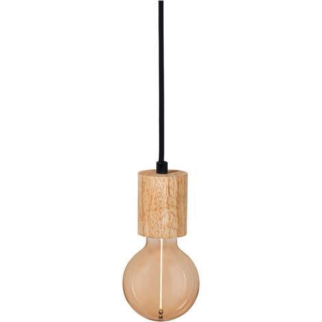 OSRAM Vintage 1906® pendant light CYLINDER WOOD E27, wood, max. 15W LED, E27 base, indoor pendant light, round canopy, combined with 1906 Vintage lamps, combined with smart lamps