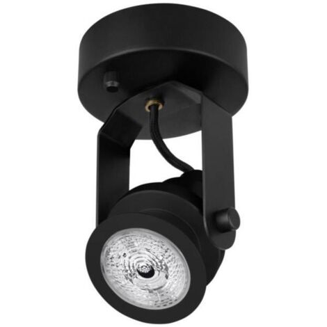 Osram Vintage Edition 1906, Decospot Single, Noir, Applique et plafonnier, IP20, ampoule incluse, boîtier en aluminium