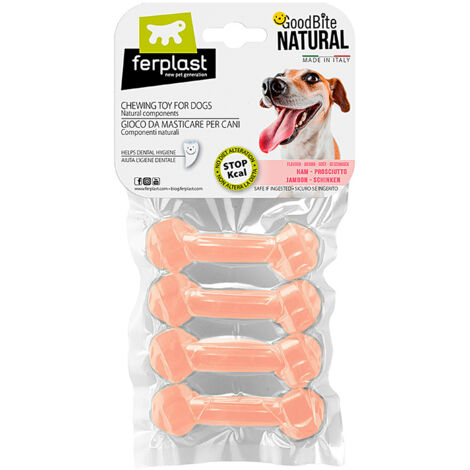 osso masticativo naturale al prosciutto, 15 grammi 4 pezzi  - ferplast