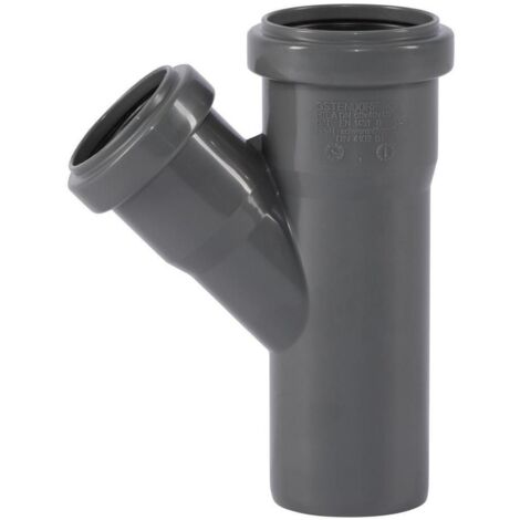 Ostendorf 172210 HTSafe Rohr Abzweig Abzweigung DN50/40/45 Grad Abflussrohr grau