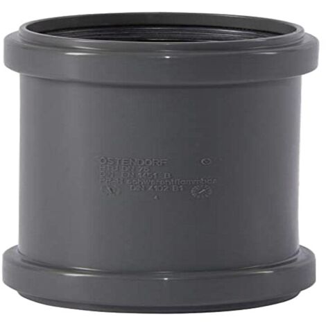 Ostendorf HTsafe dn75 - Manicotto di sovracorrente DN 75 mm, tubo HT, colore: Grigio