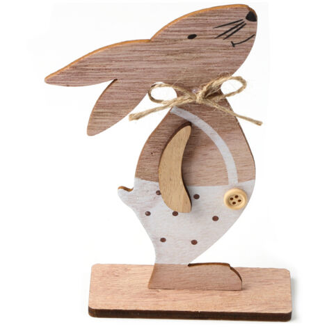 Osterdekoration aus Holz – Tischhase für Büro und Zuhause
