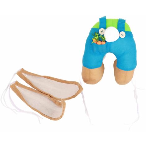 Osterhasenkranz mit Hasenohren und -po, Cartoon-Türdekoration für Ostern