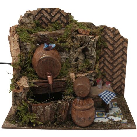 Osteria con Botti con Pompa per Ricircolo 20x14 cm 11523