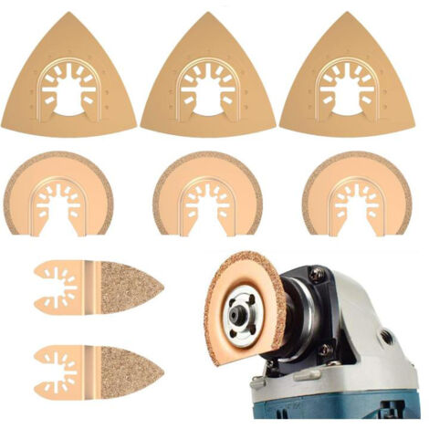 KEYOUNG Oszillierendes Zubehör Set Mix Multitool Sägeblätter Kit Multifunktionswerkzeug für Kunststoff/Holz/Soft Metal Cutting für Fein Multimaster Makita Einhell,8 Stück