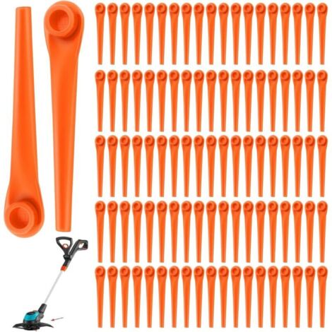 ot de 100 Lames de Rechange en Plastique pour Coupe-Bordures Gardena 9823 9825 9820 9821 Lames débroussailleuse 70mm