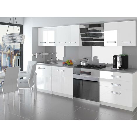 OTELLO  Cocina completa modular + lineal L 180cm 6 piezas  Encimera INCLUIDO  Conjunto de armario de muebles de cocina