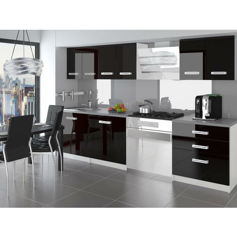 OTELLO | Cocina completa modular + lineal L 180cm 6 piezas | Plan de trabajo INCLUIDO | Conjunto de armario de muebles de cocina