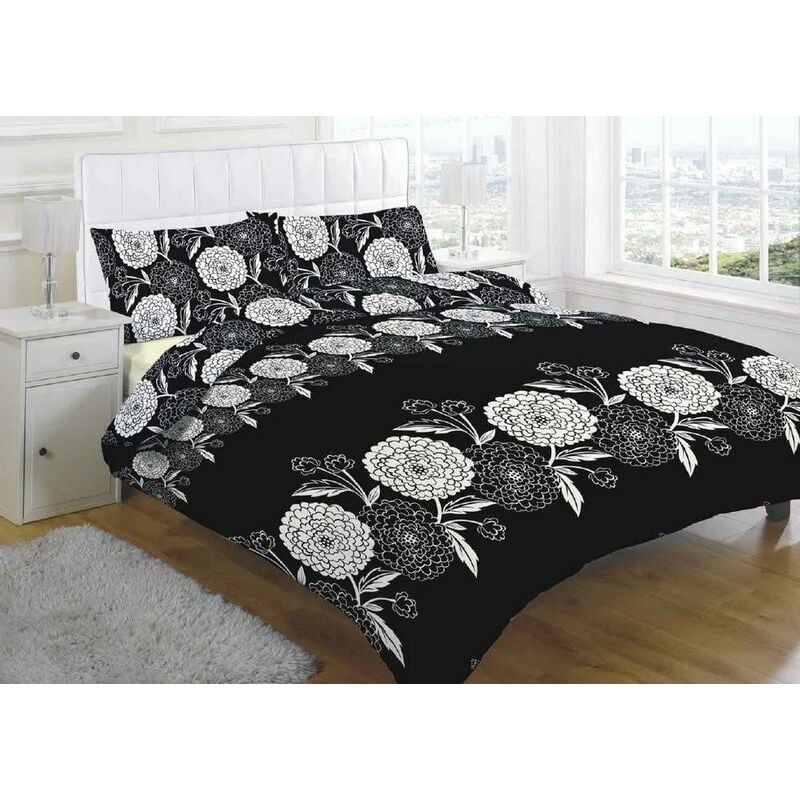 Dreamzone - Other Floral Chantilly Retro Bedding - Single - Black - NEW