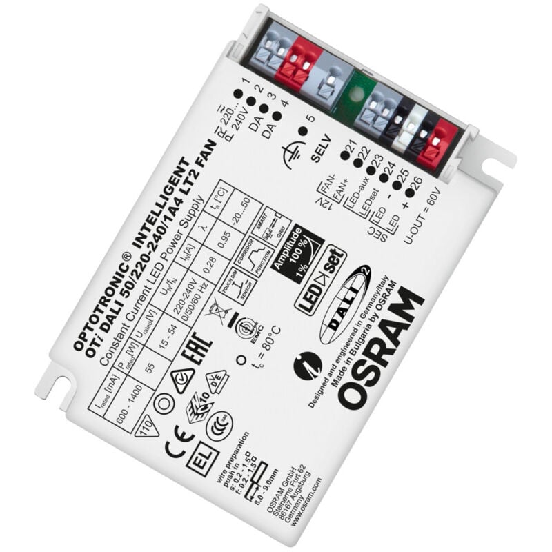 Osram OptoTronic OTI DALI CC Transformateur LED OTI DALI50/220-240/1A4LT2FANDIM
