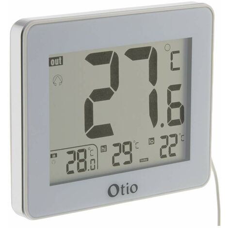 OTIO 936063 - Termometro per Interni ed Esterni con sonda con Cavo, Colore Bianco