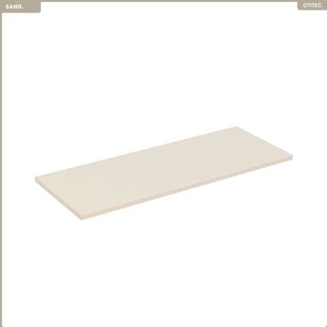 Otitec – Plan vasque 120 cm finition sable mate – Installation suspendue – Bois/MFP et MDF de haute qualité – Confort d'usage optimal