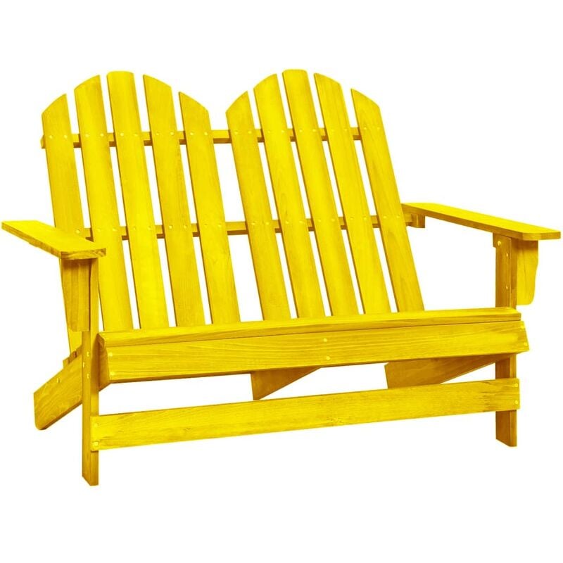 

Otomana Adirondack de jardín 2 plazas madera de abeto amarillo