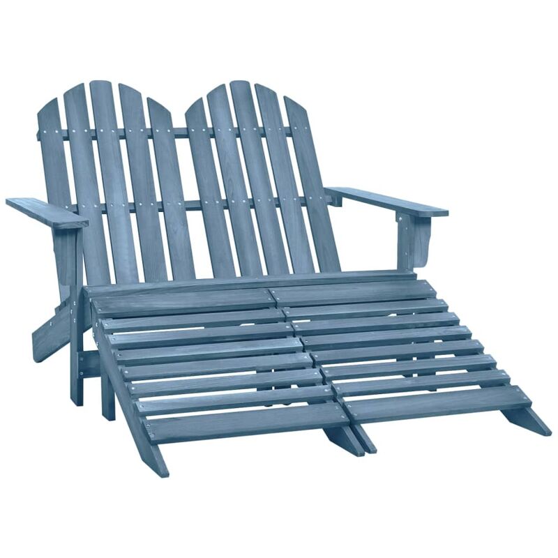 

Otomana Adirondack de jardín 2 plazas madera de abeto azul