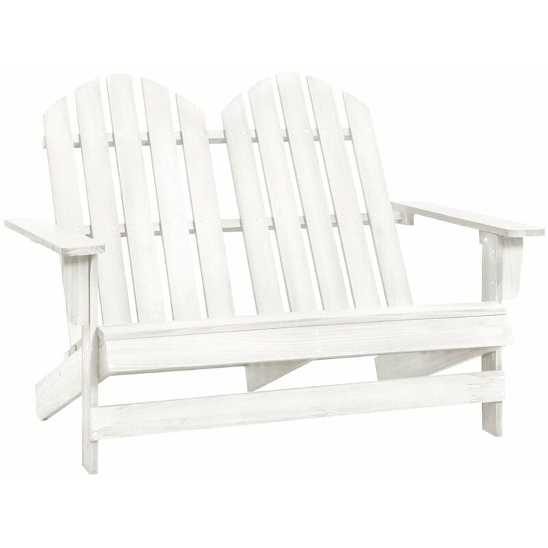 

Otomana Adirondack de jardin 2 plazas madera de abeto blanco
