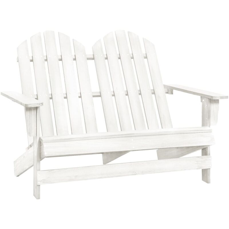 

Otomana Adirondack de jardín 2 plazas madera de abeto blanco