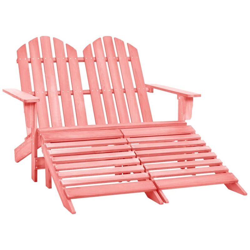 

Otomana Adirondack de jardín 2 plazas madera de abeto rosa
