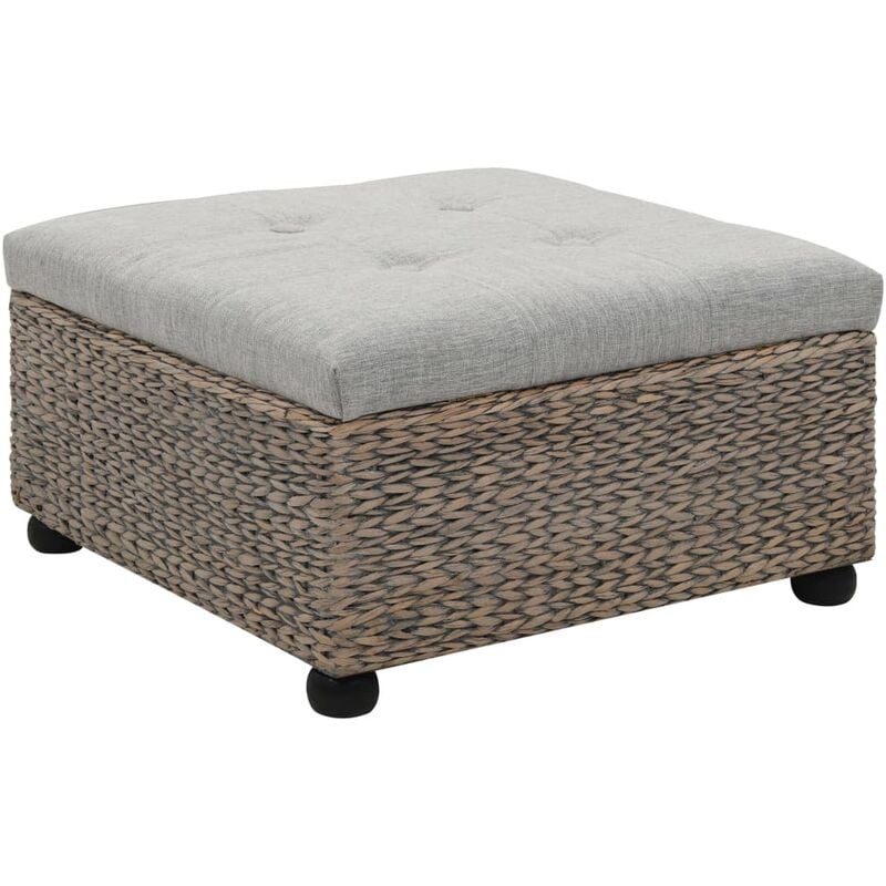 

Otomana de hierba marina 65x65x40 cm gris - Gris