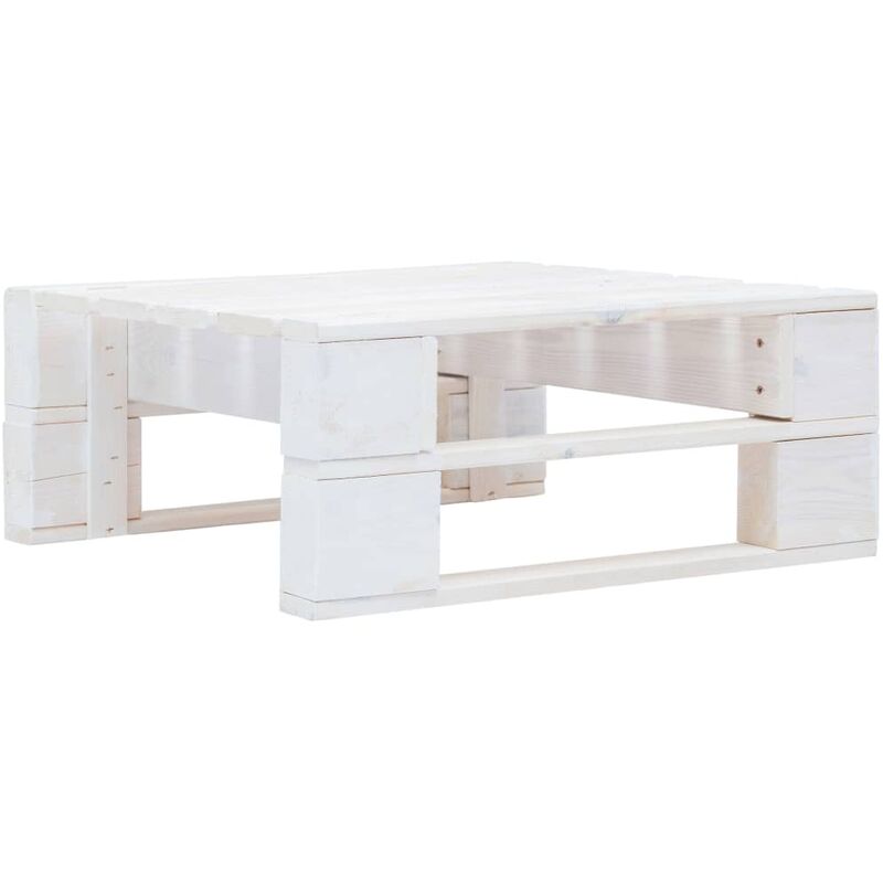 

Otomana de jardin de pales de madera blanca