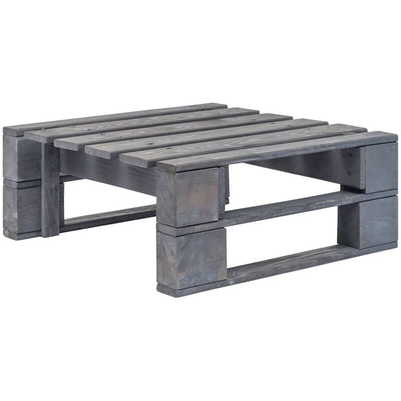 

Otomana de jardín de palés de madera gris - Gris