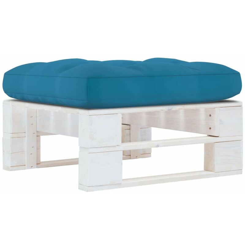 

Otomana de palets de jardin blanco madera de pino impregnada