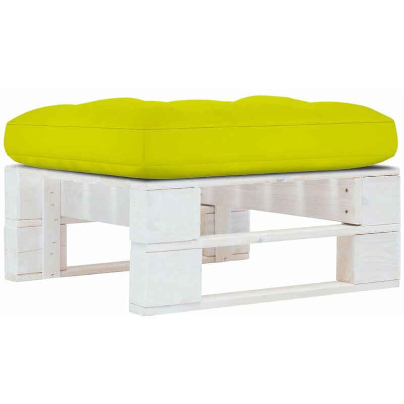 

Otomana de palets de jardin blanco madera de pino impregnada