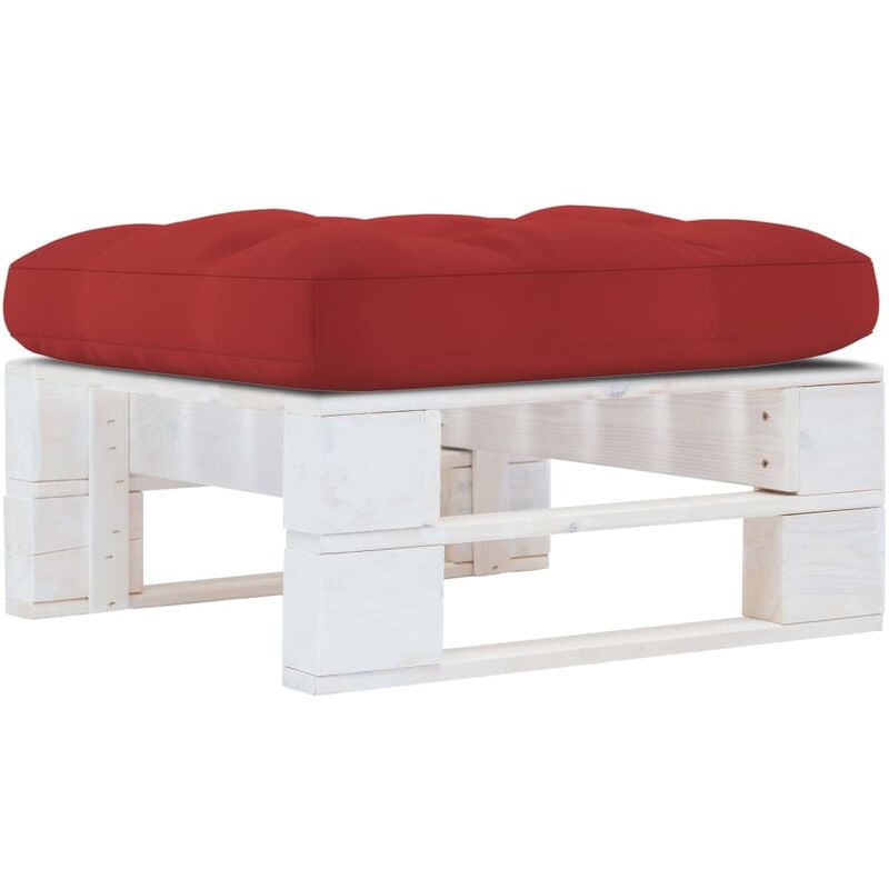 

Otomana de palets de jardín blanco madera de pino impregnada