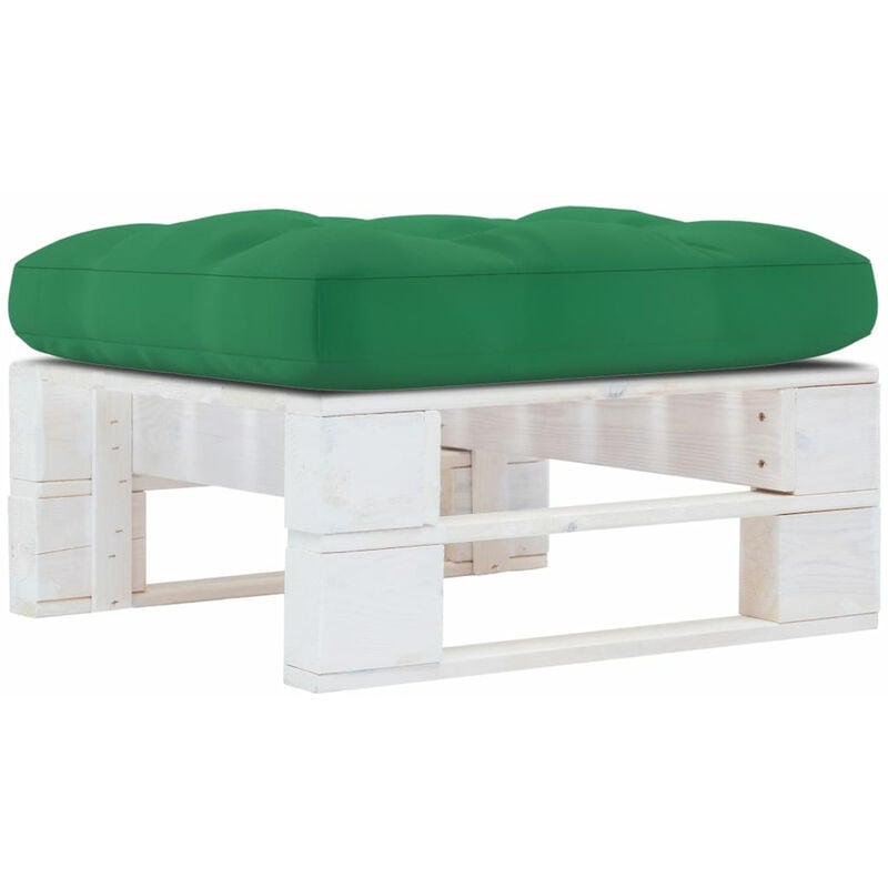 

Otomana de palets de jardin blanco madera de pino impregnada