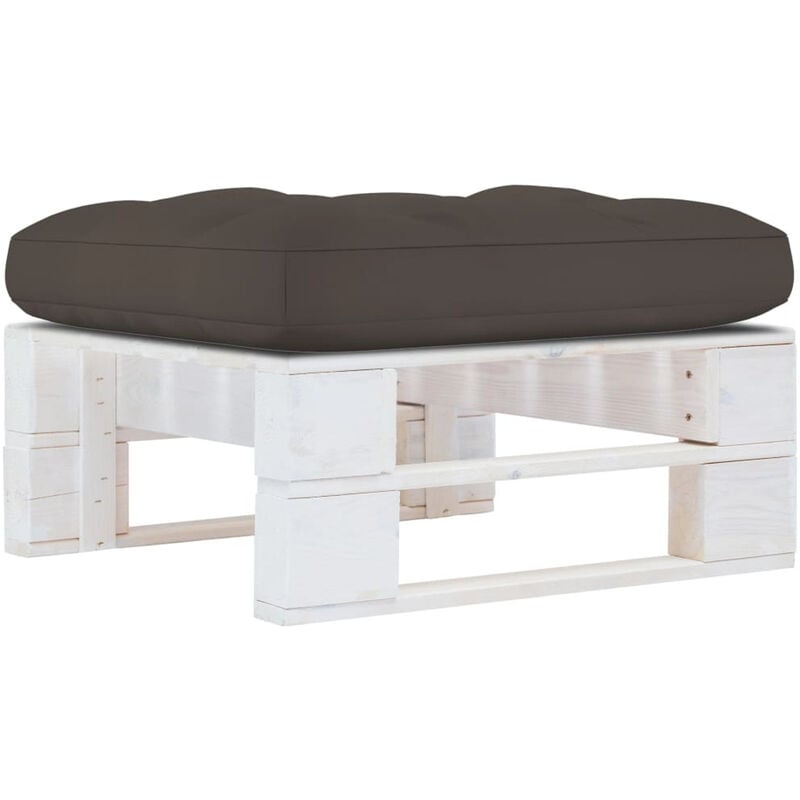 

Otomana de palets de jardin blanco madera de pino impregnada
