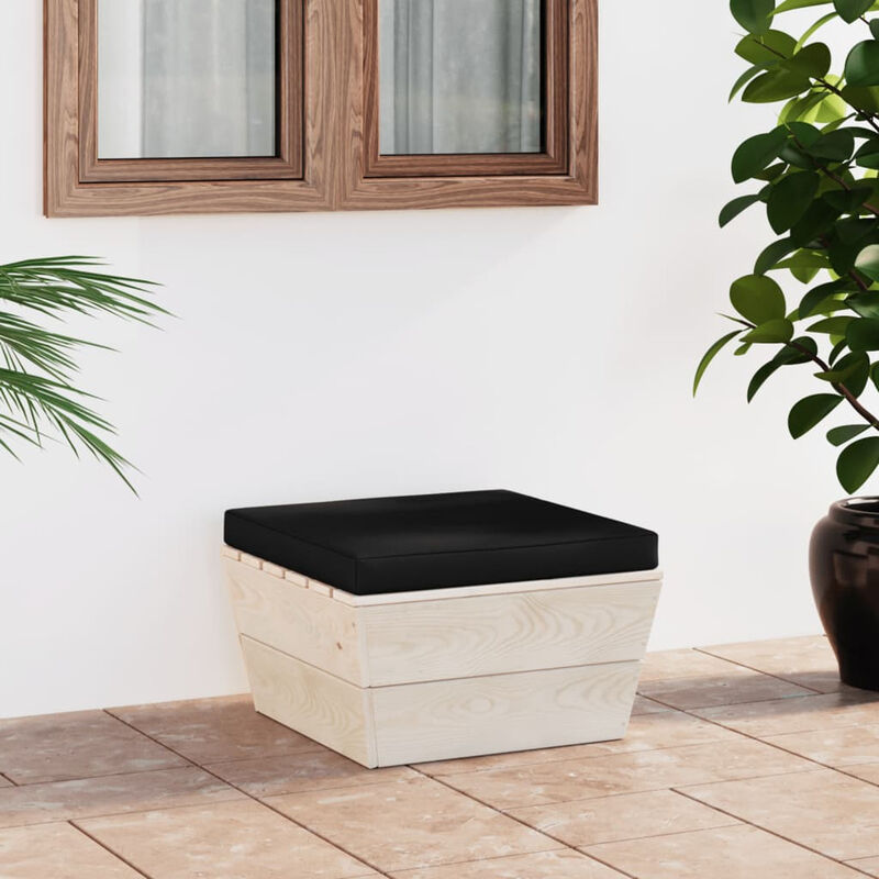 

Asupermall - Otomana de palets de jardin con cojin madera abeto impregnada