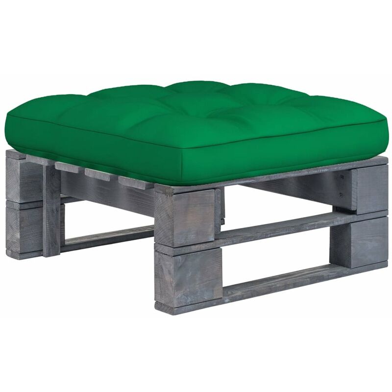

Otomana de palets de jardin gris madera de pino impregnada