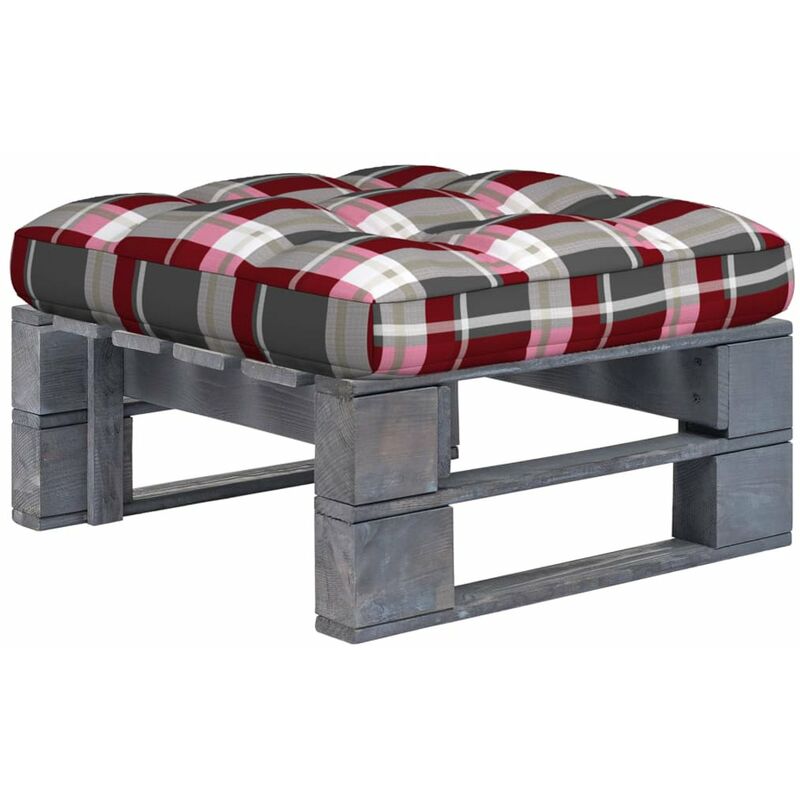 

Otomana de palets de jardin gris madera de pino impregnada