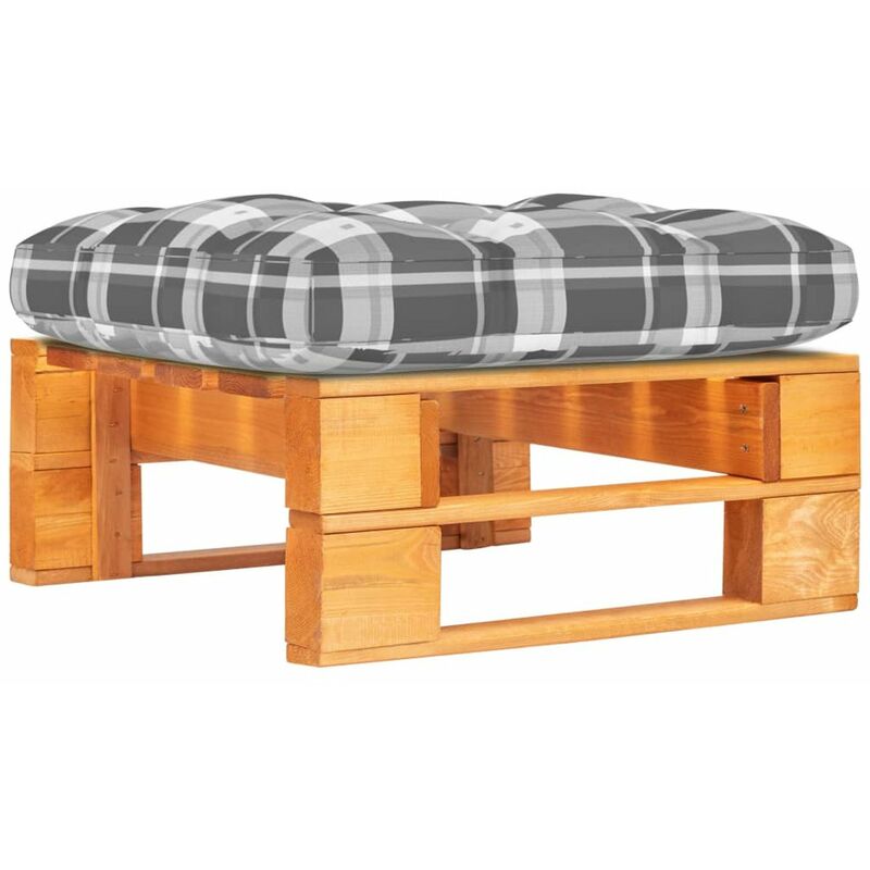 

Happyshopping - Otomana de palets de jardin marron miel madera pino impregnada