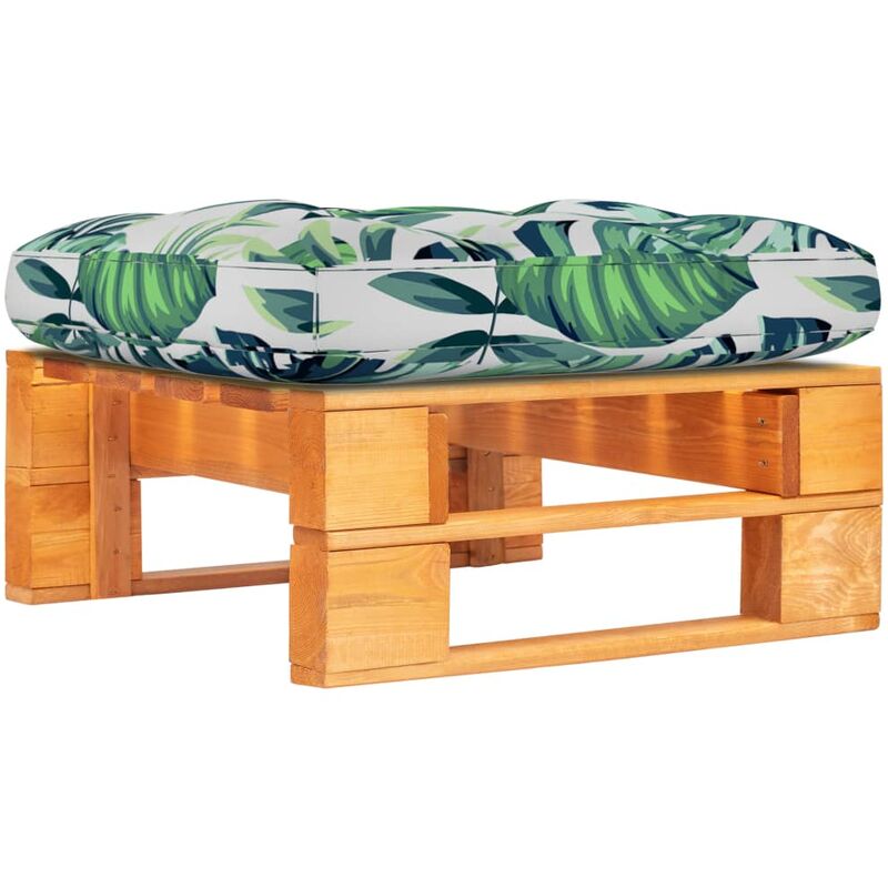 

Otomana de palets de jardín marrón miel madera pino impregnada